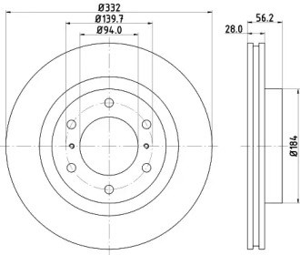 Гальмо дискове переднє BG4228 DELPHI