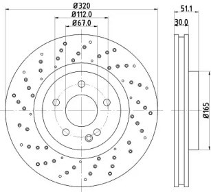 Диск гальмівний передній BG4658C DELPHI