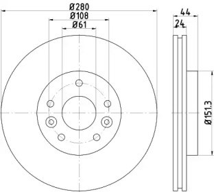 Диск переднього гальма BG4667C DELPHI