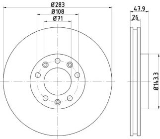 Диск переднього гальма BG4669C DELPHI