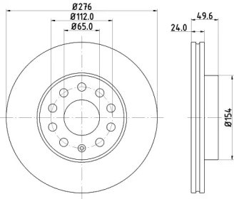 Гальмо дискове переднє BG4701C DELPHI