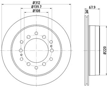 Диск заднього гальма BG4747C DELPHI