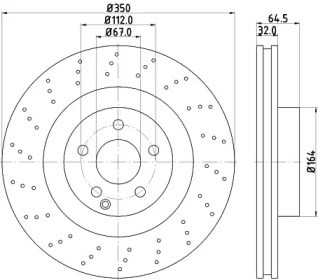 Гальмо дискове переднє BG9057 DELPHI