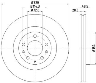 Гальмо дискове переднє BG9104 DELPHI