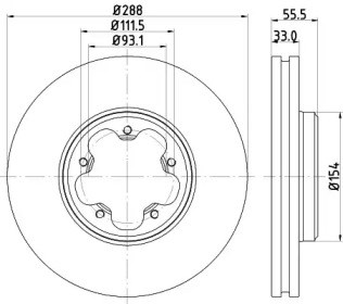 Гальмо дискове переднє BG9150 DELPHI