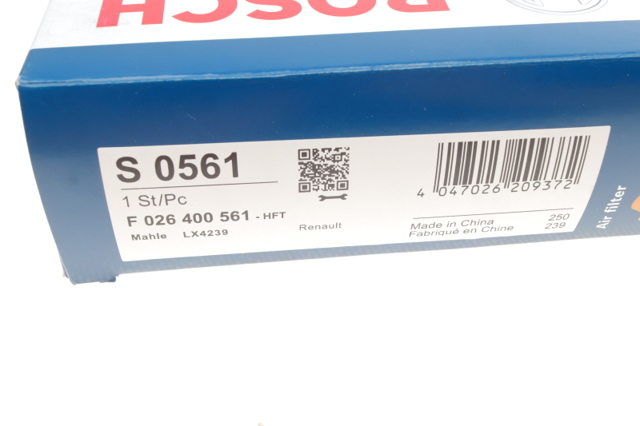 Автомобільний фільтр повітря F026400561 BOSCH