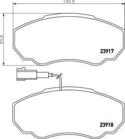 Колодки передні GDB1517 TRW