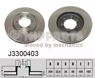 Гальмо дискове переднє J3300403 NIPPARTS
