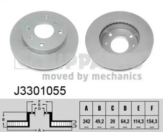 Гальмо дискове переднє J3301055 NIPPARTS