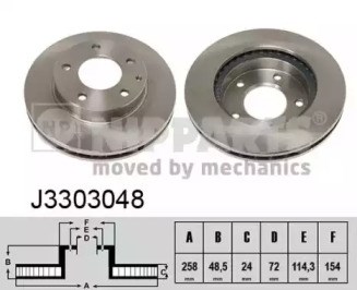 Гальмо дискове переднє J3303048 NIPPARTS