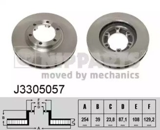Диск гальмівний передній J3305057 NIPPARTS