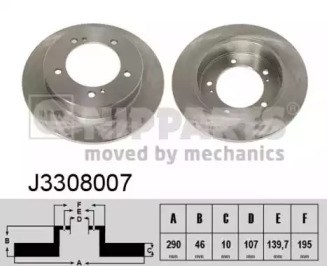Диск переднього гальма J3308007 NIPPARTS