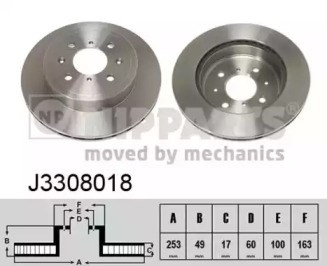 Диск переднього гальма J3308018 NIPPARTS