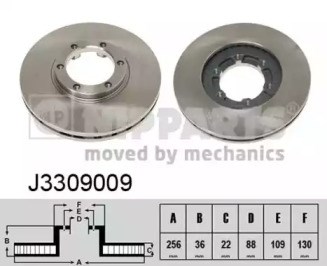 Диск гальмівний передній J3309009 NIPPARTS