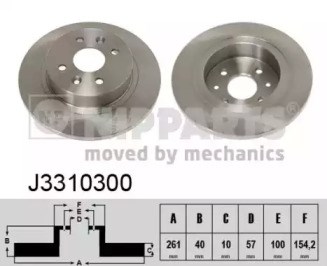 Дискові гальма J3310300 NIPPARTS