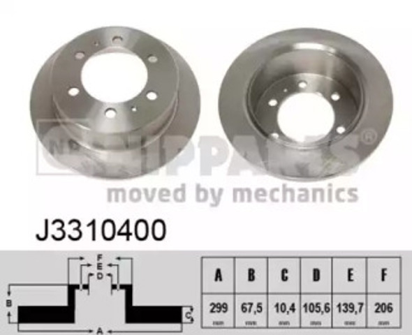 Дискові гальма J3310400 NIPPARTS