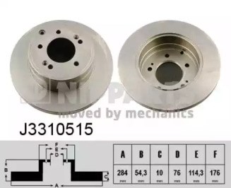 Диск гальмівний задній J3310515 NIPPARTS