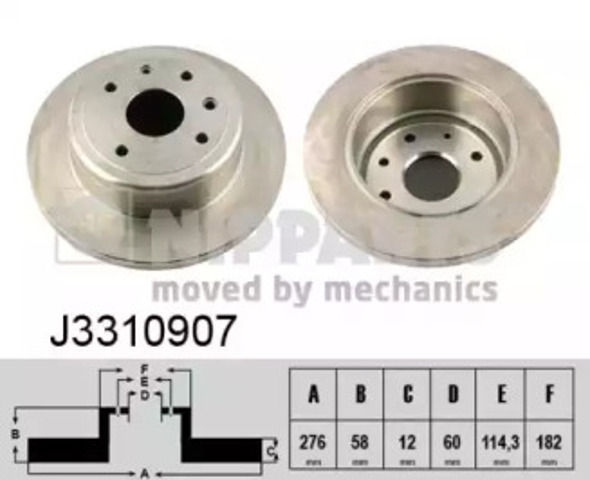Дискові гальма J3310907 NIPPARTS