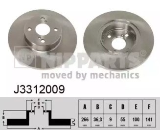 Дискові гальма J3312009 NIPPARTS