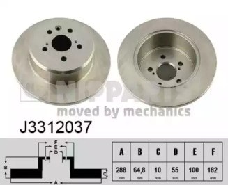 Диск гальмівний задній J3312037 NIPPARTS