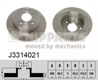 Дискові гальма J3314021 NIPPARTS