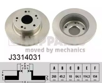 Дискові гальма J3314031 NIPPARTS
