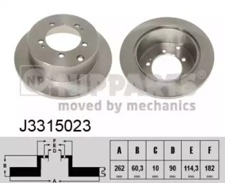 Дискові гальма J3315023 NIPPARTS