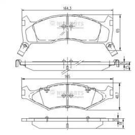 Тормозні колодки J3600302 NIPPARTS