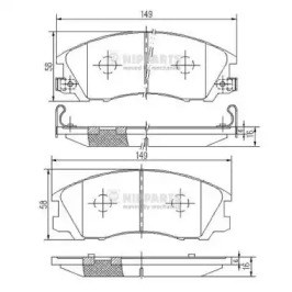 Колодки передні J3600534 NIPPARTS
