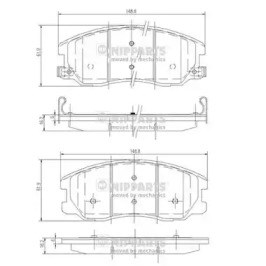 Передні гальмівні колодки J3600913 NIPPARTS