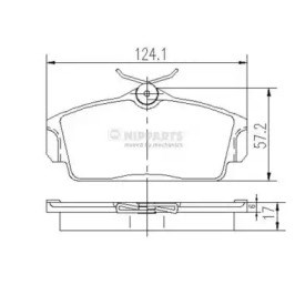 Передні гальмівні колодки J3601068 NIPPARTS