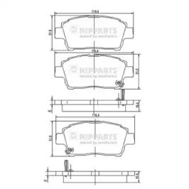 Передні гальмівні колодки J3602088 NIPPARTS