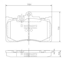 Колодки гальмівні передні, дискові J3602111 NIPPARTS