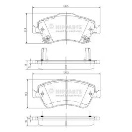 Колодки передні J3602124 NIPPARTS