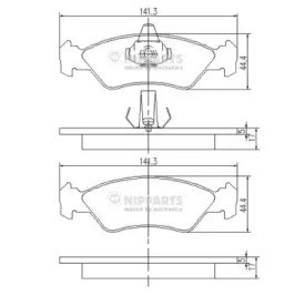 Передні гальмівні колодки J3603049 NIPPARTS