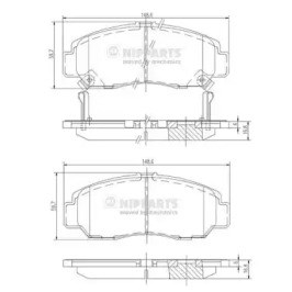 Тормозні колодки J3604051 NIPPARTS