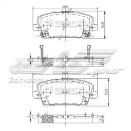 Передні гальмівні колодки J3604065 NIPPARTS
