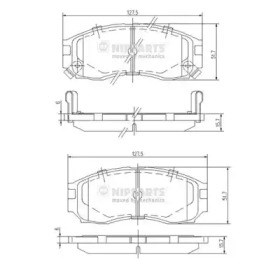Колодки гальмівні передні, дискові J3605030 NIPPARTS