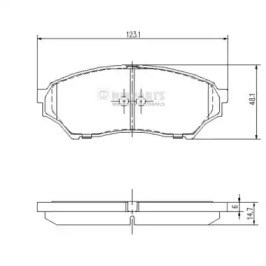 Гальмівні колодки J3605040 NIPPARTS