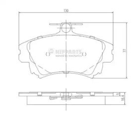 Колодки гальмівні передні, дискові J3605042 NIPPARTS