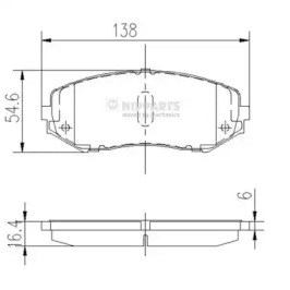 Колодки гальмівні передні, дискові J3608029 NIPPARTS
