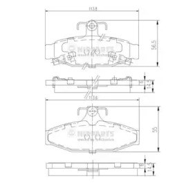 Задні дискові колодки J3610400 NIPPARTS