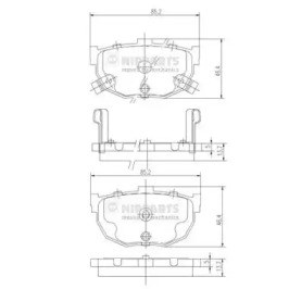 Колодки на гальмо задній дисковий J3610505 NIPPARTS