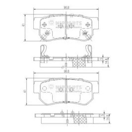 Колодки гальмові задні, дискові J3610509 NIPPARTS