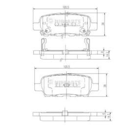 Колодки гальмові задні, дискові J3611044 NIPPARTS