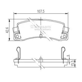 Колодки на гальмо задній дисковий J3612008 NIPPARTS