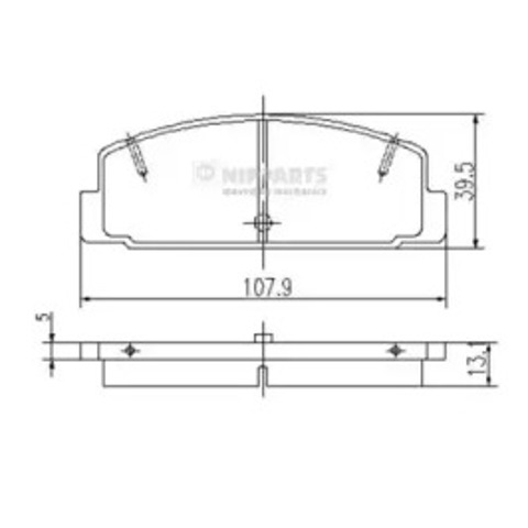 Задні колодки J3613002 NIPPARTS