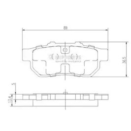 Колодки гальмові задні, дискові J3614007 NIPPARTS