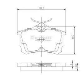Колодки гальмові задні, дискові J3614015 NIPPARTS