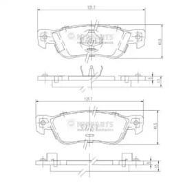 Колодки на гальмо задній дисковий J3619000 NIPPARTS